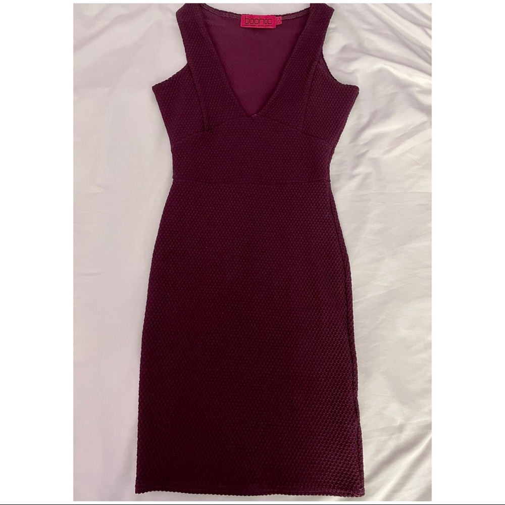 Boohoo Plunge Front Dress
